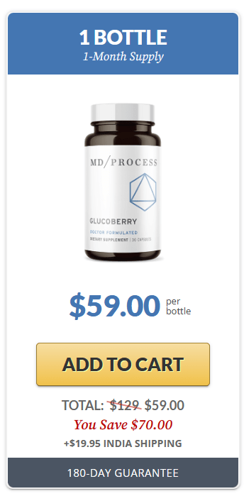 GlucoBerry one bottle price